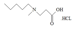 3-（N-methylpentylamino）propionic acid HCl